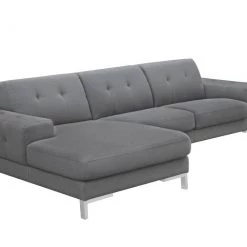 VIG Divani Casa Forli - Modern Grey Fabric Left Facing Sectional Sofa