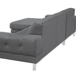 VIG Divani Casa Forli - Modern Grey Fabric Left Facing Sectional Sofa
