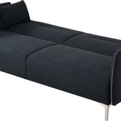 VIG Divani Casa Davenport Mid-Century Modern Dark Grey Fabric Sofa Bed