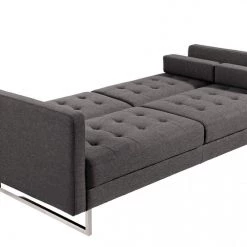 VIG Living Room Divani Casa Bauxite Modern Grey Fabric Sofa Bed