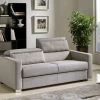 VIG Living Room Divani Casa Norfolk Modern Grey Fabric Sofa Bed