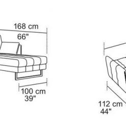 VIG Living Room Divani Casa Lennox - Modern Grey Fabric Right Facing Sectional Sofa Bed