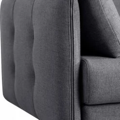 VIG Living Room Divani Casa Lennox - Modern Grey Fabric Right Facing Sectional Sofa Bed