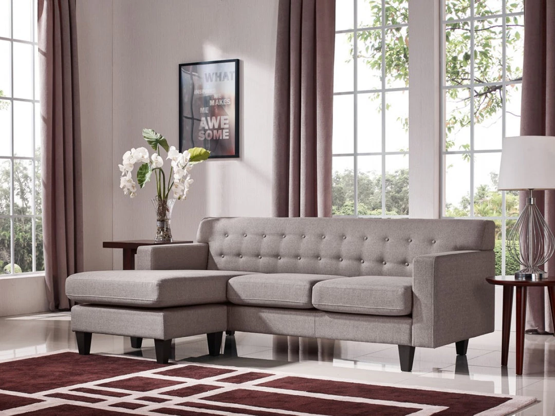 VIG Divani Casa Tawny Modern Fabric Sofa & Ottoman Set
