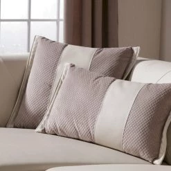 VIG Divani Casa Carolina - Modern Grey Leatherette + Fabric Left Facing Sectional Sofa