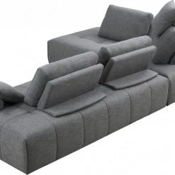 VIG Divani Casa Edgar - Modern Grey Fabric Modular Sectional Sofa