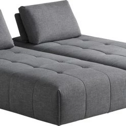 VIG Divani Casa Edgar - Modern Grey Fabric Modular Sectional Sofa