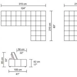 VIG Divani Casa Edgar - Modern Grey Fabric Modular Sectional Sofa