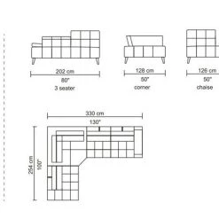 VIG Divani Casa Nash - Modern Grey Fabric Sectional Sofa Adjustable Backrest