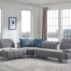 VIG Divani Casa Nash - Modern Grey Fabric Sectional Sofa Adjustable Backrest
