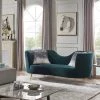 VIG Divani Casa Loretta Modern Green Velvet Sofa Living Room