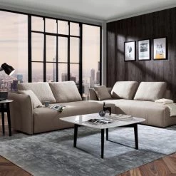 VIG Divani Casa - Polson Modern Light Grey Fabric Modular Sectional Sofa Bed Living Room