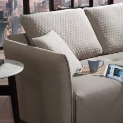 VIG Divani Casa - Polson Modern Light Grey Fabric Modular Sectional Sofa Bed Living Room