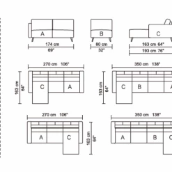 VIG Divani Casa Kenton - Modern Grey Fabric Right Facing Sectional Sofa By Hollywood Glam