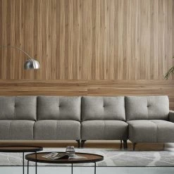 VIG Divani Casa Kenton - Modern Grey Fabric Right Facing Sectional Sofa By Hollywood Glam