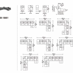 VIG Living Room Divani Casa Ekron - Modern Grey Fabric Modular Sectional Sofa