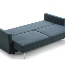 VIG Divani Casa Fredonia Modern Blue-Green Fabric Sofa Bed W/ Storage Living Room