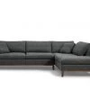 VIG Divani Casa Hickman - Modern Dark Grey Fabric Right Facing Sectional Sofa By Hollywood Glam