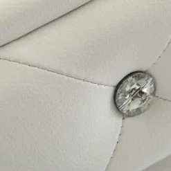 VIG Modrest Melody Modern White W/ Crystals Mirror Home Decor