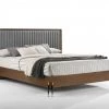 VIG Nova Domus Metcalf - Mid-Century Walnut & Grey Bed Beds & Headboards
