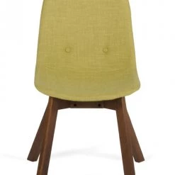 VIG Dining Room Laken - Modern Green Tea & Walnut Dining Chair (Set Of 2)