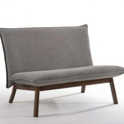 VIG Modrest Gardner Modern Grey & Walnut Loveseat Living Room