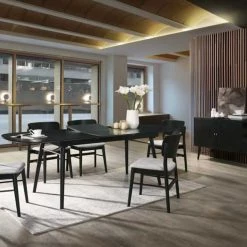 VIG Modrest Addax - Modern Black Ash Buffet