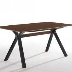 VIG Dining Room Modrest Runyon Modern Walnut & Black Dining Table