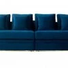 VIG Divani Casa Mobray - Glam Blue & Gold Fabric Sofa