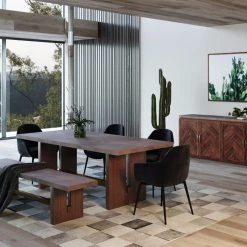 VIG Dining Room Modrest Amos Modern Concrete & Acacia Dining Table