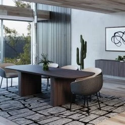 VIG Dining Room Modrest Calhoun - Modern Smoked Oak Extendable Dining Table