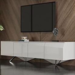 VIG Modrest Columbia - Modern White TV Stand