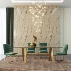 VIG Modrest Dandy - Modern Golden & Glass Dining Table