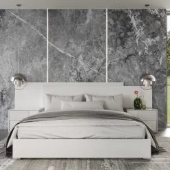 VIG Modrest Monza Italian Modern White Bed Beds & Headboards