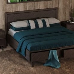 VIG Modrest Roger - Mid-century Acacia Bed