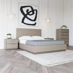 VIG Beds & Headboards Modrest Samson - Contemporary Grey And Silver Bed