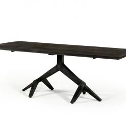 VIG Modrest Moore Modern Aged Oak Live Edge Dining Table
