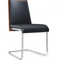 VIG Dining Room Morgan - Modern Black & Walnut Dining Chair (Set Of 2)