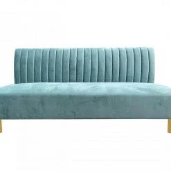 VIG Living Room Divani Casa Mosko - Modern Light Green & Gold Fabric Sofa