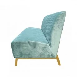 VIG Living Room Divani Casa Mosko - Modern Light Green & Gold Fabric Sofa