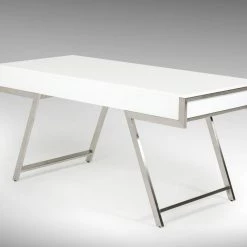 VIG Modrest Dessart Modern White Gloss Desk Office