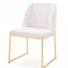 VIG Modrest Muir - Modern White Sherpa Dining Chair