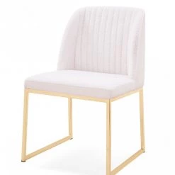 VIG Modrest Muir - Modern White Sherpa Dining Chair