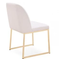 VIG Modrest Muir - Modern White Sherpa Dining Chair