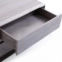 VIG Modrest Arlene Modern Grey Elm & Stainless Steel Bedroom Set