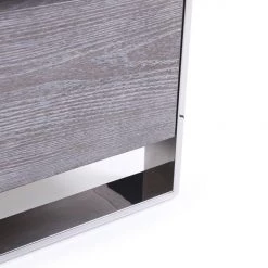 VIG Modrest Arlene Modern Grey Elm & Stainless Steel Bedroom Set