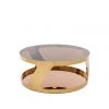 VIG Modrest Chandon Modern Round Gold Coffee Table Living Room