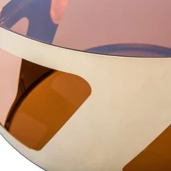 VIG Modrest Chandon Modern Round Gold Coffee Table Living Room