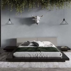 VIG Modrest Tokyo - Contemporary Black And Grey Platform Bed Beds & Headboards
