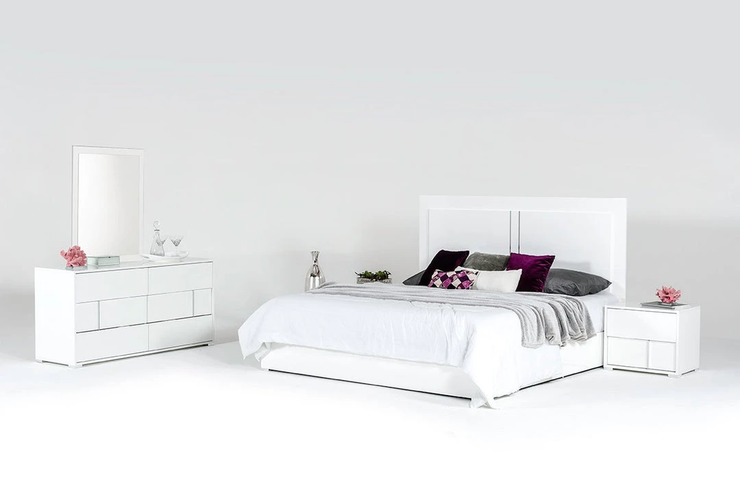 VIG Beds & Headboards Modrest Nicla Italian Modern White Bedroom Set